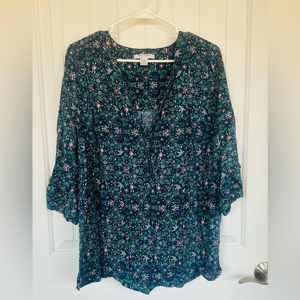 Motherhood Maternity Tunic Style Babydoll Top-Size 1X